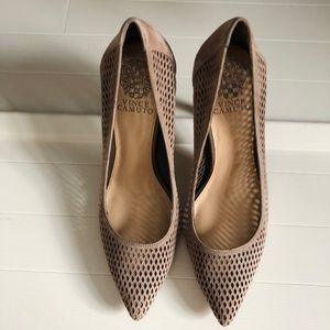 Vince Camuto Suede Tan Heels